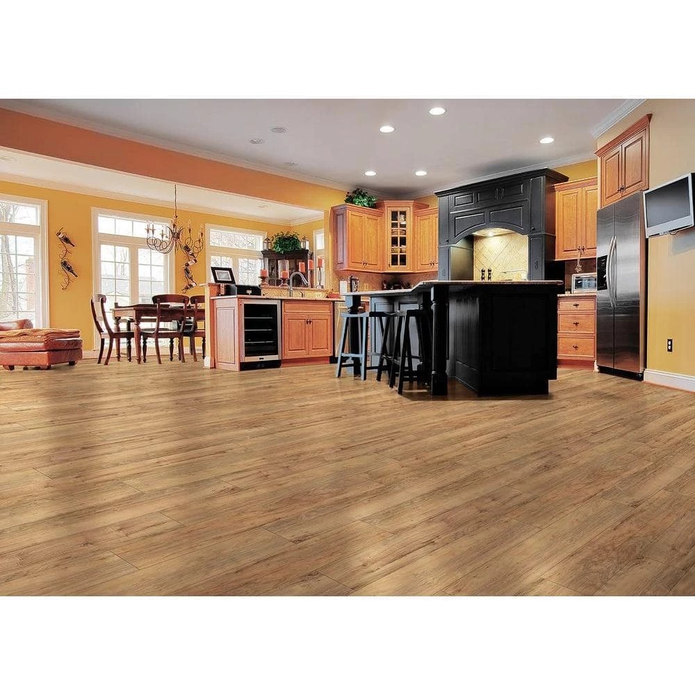 Lakeshore Pecan 7 mm Thick x 7-2/3 in. Wide x 50-5/8 in. Length Laminate Flooring (1063.48 sq. ft. / pallet) by TrafficMaster 4 Lakeshore Pecan 7 mm Thick x 7-2/3 in. Wide x 50-5/8 in. Length Laminate Flooring (1063.48 sq. ft. / pallet) by TrafficMaster - Image 2
