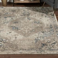 Provincial 7 Linen 7 ft. 10 in. x 10 ft. 7 in. Medallion Persian Area Rug by Addison Rugs -TrafficMaster Decor Store linen addison rugs area rugs hdpc7li8x11 31 1000