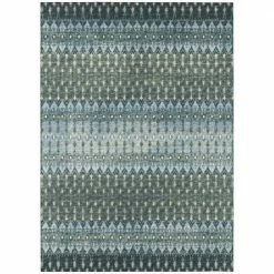 Evolve Mineral Blue 8 ft. x 10 ft. Ikat Area Rug by Addison Rugs