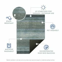 Evolve Mineral Blue 8 ft. x 10 ft. Ikat Area Rug by Addison Rugs 16 Evolve Mineral Blue 8 ft. x 10 ft. Ikat Area Rug by Addison Rugs -TrafficMaster Decor Store mineral blue addison rugs area rugs hdee1mb8x10 fa 1000