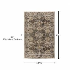 Fergus 6 Mocha 5 ft. x 7 ft. 5 in. Area Rug by Addison Rugs -TrafficMaster Decor Store mocha addison rugs area rugs hdfg6mo5x7 76 1000