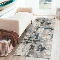 Apollo Grey 2 ft.3 in. x 7 ft.5 in. Abstract Polypropylene Runner Rug by Addison Rugs -TrafficMaster Decor Store multi addison rugs area rugs hdap2mu2x7 31 1000