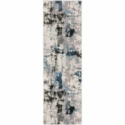 Apollo Grey 2 ft.3 in. x 7 ft.5 in. Abstract Polypropylene Runner Rug by Addison Rugs