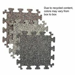 18 in. x 18 in. Rubber Gym/Exercise Flooring Tiles with Nike Grind (14.32 sq. ft.) (6-Pack) Colors will Vary by TrafficMaster -TrafficMaster Decor Store multi colored specs light gray base trafficmaster gym floor tiles 58807 40 1000