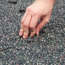 18 in. x 18 in. Rubber Gym/Exercise Flooring Tiles with Nike Grind (14.32 sq. ft.) (6-Pack) Colors will Vary by TrafficMaster -TrafficMaster Decor Store multi colored specs light gray base trafficmaster gym floor tiles 58807 76 1000