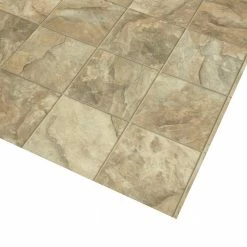 Neutral Square Slate Stone Residential Vinyl Sheet Flooring 12ft. Wide x Cut to Length by TrafficMaster -TrafficMaster Decor Store neutral slate trafficmaster vinyl sheet flooring u6920 258c990p144 c3 1000