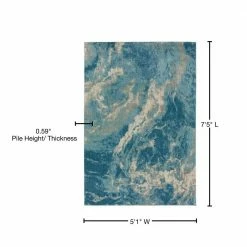 Larkin 1 Ocean 5 ft. 1 in. x 7 ft. 5 in. Area Rug by Addison Rugs -TrafficMaster Decor Store ocean addison rugs area rugs hdlk1oc5x7 76 1000