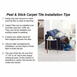 Calico Rock Brown Residential 18 in. x 18 Peel and Stick Carpet Tile (10 Tiles/Case) 22.50 sq. ft. by TrafficMaster -TrafficMaster Decor Store oxford trafficmaster carpet tile ht003 763 1818 1d 1000