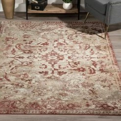 Provincial 4 Paprika 9 ft. 6 x 13 ft. 2 Distressed Persian Area Rug by Addison Rugs -TrafficMaster Decor Store paprika addison rugs area rugs hdpc4pa10x13 31 1000