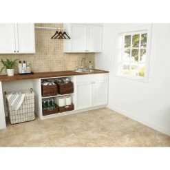 Portland Stone Beige 18 in. x 18 in. Glazed Ceramic Floor and Wall Tile (17.44 sq. ft. / case) by TrafficMaster -TrafficMaster Decor Store portland stone beige trafficmaster ceramic tile pt011818hd1pv 44 1000