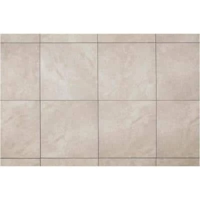 Portland Stone Gray 18 in. x 18 in. Glazed Ceramic Floor and Wall Tile (17.44 sq. ft. / case) by TrafficMaster 3 Portland Stone Gray 18 in. x 18 in. Glazed Ceramic Floor and Wall Tile (17.44 sq. ft. / case) by TrafficMaster