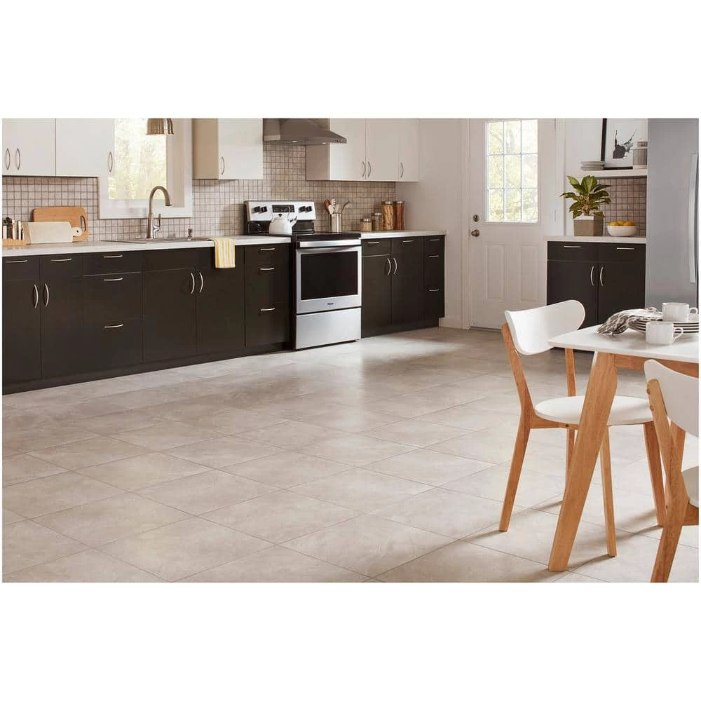 Portland Stone Gray 18 in. x 18 in. Glazed Ceramic Floor and Wall Tile (17.44 sq. ft. / case) by TrafficMaster 15 Portland Stone Gray 18 in. x 18 in. Glazed Ceramic Floor and Wall Tile (17.44 sq. ft. / case) by TrafficMaster - Image 13