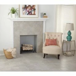 Portland Stone Gray 18 in. x 18 in. Glazed Ceramic Floor and Wall Tile (17.44 sq. ft. / case) by TrafficMaster 26 Portland Stone Gray 18 in. x 18 in. Glazed Ceramic Floor and Wall Tile (17.44 sq. ft. / case) by TrafficMaster -TrafficMaster Decor Store portland stone gray trafficmaster ceramic tile ulmk18181pv fa 1000
