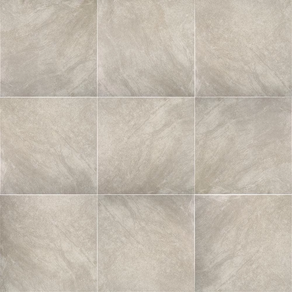 Portland Stone Gray 18 in. x 18 in. Glazed Ceramic Floor and Wall Tile (348.8 sq. ft. / pallet) by TrafficMaster 3 Portland Stone Gray 18 in. x 18 in. Glazed Ceramic Floor and Wall Tile (348.8 sq. ft. / pallet) by TrafficMaster