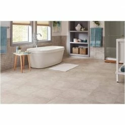 Portland Stone Gray 18 in. x 18 in. Glazed Ceramic Floor and Wall Tile (348.8 sq. ft. / pallet) by TrafficMaster 27 Portland Stone Gray 18 in. x 18 in. Glazed Ceramic Floor and Wall Tile (348.8 sq. ft. / pallet) by TrafficMaster -TrafficMaster Decor Store portland stone gray trafficmaster ceramic tile ulmk1818pl1pv 76 1000