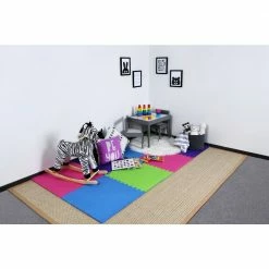 Primary Pastel 24 in. x 24 in. x 0.47 in. Foam Playroom Floor Tiles (4 Tiles/Pack) (16 sq. ft.) by TrafficMaster 17 Primary Pastel 24 in. x 24 in. x 0.47 in. Foam Playroom Floor Tiles (4 Tiles/Pack) (16 sq. ft.) by TrafficMaster -TrafficMaster Decor Store primary pastel trafficmaster gym floor tiles 24121hdus 40 1000