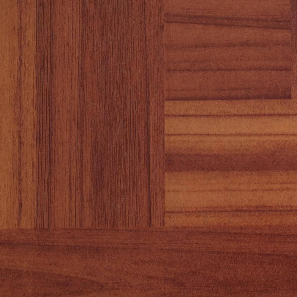 Red Oak Parquet 12 in. x 12 in. Peel and Stick Vinyl Tile Flooring (30 sq. ft. / case) by TrafficMaster 6 Red Oak Parquet 12 in. x 12 in. Peel and Stick Vinyl Tile Flooring (30 sq. ft. / case) by TrafficMaster - Image 4