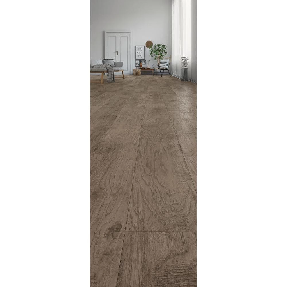 Saratoga 7.6 in. W Pewter Hickory Laminate Wood Flooring (24.17 sq. ft./case) by TrafficMaster 6 Saratoga 7.6 in. W Pewter Hickory Laminate Wood Flooring (24.17 sq. ft./case) by TrafficMaster - Image 4