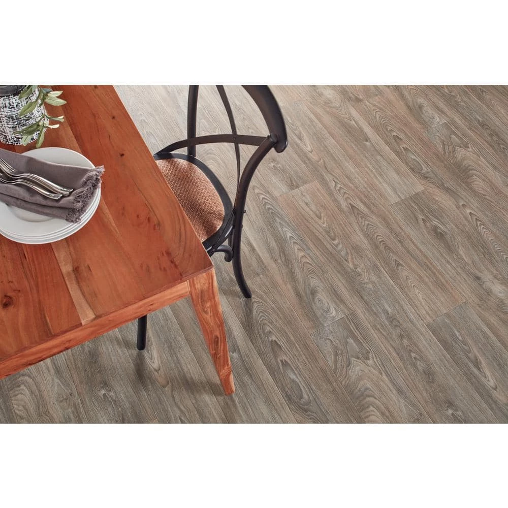 Scorched Walnut Grey Wood Residential Vinyl Sheet Flooring 12ft. Wide x Cut to Length by TrafficMaster 7 Scorched Walnut Grey Wood Residential Vinyl Sheet Flooring 12ft. Wide x Cut to Length by TrafficMaster - Image 5