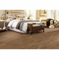 Scorched Walnut Natural Wood Residential Vinyl Sheet Flooring 12ft. Wide x Cut to Length by TrafficMaster -TrafficMaster Decor Store scorched walnut natural trafficmaster vinyl sheet flooring u9450 407c844p144 1d 1000