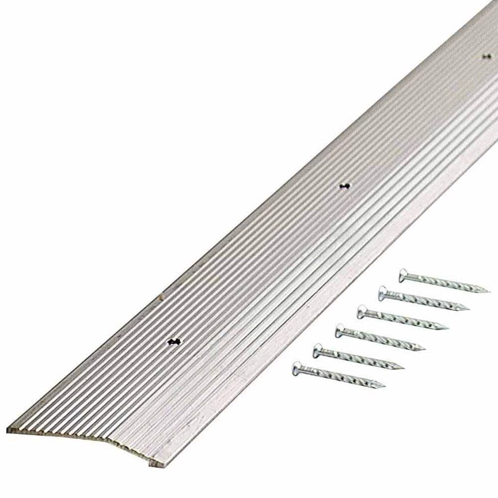 Silver Fluted 72 in. x 2 in. Carpet Trim by TrafficMaster 3 Silver Fluted 72 in. x 2 in. Carpet Trim by TrafficMaster