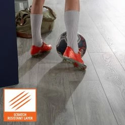 Silverton Oak 8 mm T x 7.48 in. W Water Resistant Laminate Wood Flooring (23.69 sq.ft/Case) by TrafficMaster 13 Silverton Oak 8 mm T x 7.48 in. W Water Resistant Laminate Wood Flooring (23.69 sq.ft/Case) by TrafficMaster -TrafficMaster Decor Store silverton oak trafficmaster laminate wood flooring tm5 4f 1000