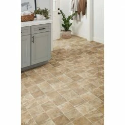 Pro Basic Refined Slate Neutral Stone Residential Vinyl Sheet Flooring 12ft. Wide x Cut to Length by TrafficMaster -TrafficMaster Decor Store slate neutral trafficmaster vinyl sheet flooring c9770406k536g14 a0 1000