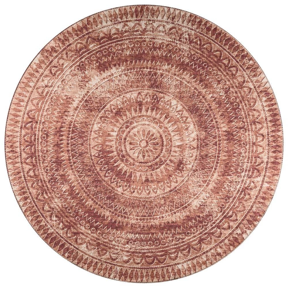 Modena Spice 8 ft. x 8 ft. Round Medallion Area Rug by Addison Rugs 3 Modena Spice 8 ft. x 8 ft. Round Medallion Area Rug by Addison Rugs