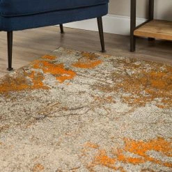 Bach 60 Abstract Tangerine 3 ft. 3 in. x 5 ft. 1 in. Area Rug by Addison Rugs 13 Bach 60 Abstract Tangerine 3 ft. 3 in. x 5 ft. 1 in. Area Rug by Addison Rugs -TrafficMaster Decor Store tangerine addison rugs area rugs hdbh60ta3x5 4f 1000