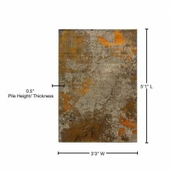 Bach 60 Abstract Tangerine 3 ft. 3 in. x 5 ft. 1 in. Area Rug by Addison Rugs 14 Bach 60 Abstract Tangerine 3 ft. 3 in. x 5 ft. 1 in. Area Rug by Addison Rugs -TrafficMaster Decor Store tangerine addison rugs area rugs hdbh60ta3x5 76 1000