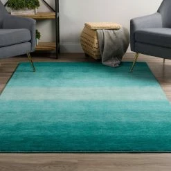 Dunes 1 Teal 5'X7'3" Ombre Wool Indoor by Addison Rugs -TrafficMaster Decor Store teal addison rugs area rugs hddu1te5x7 31 1000