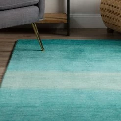 Dunes 1 Teal 5'X7'3" Ombre Wool Indoor by Addison Rugs -TrafficMaster Decor Store teal addison rugs area rugs hddu1te5x7 4f 1000