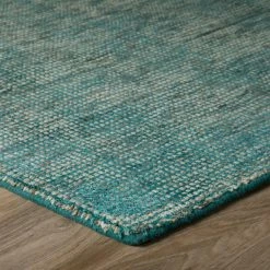 Dexter 1 Teal 2 ft. 3 in. x 7 ft. 6 in. Tonal Solid Wool and Viscose Indoor Area Rug Runner by Addison Rugs -TrafficMaster Decor Store teal addison rugs area rugs hddx1te2x8 4f 1000