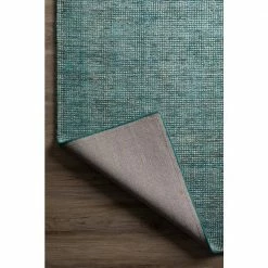 Dexter 1 Teal 2 ft. 3 in. x 7 ft. 6 in. Tonal Solid Wool and Viscose Indoor Area Rug Runner by Addison Rugs -TrafficMaster Decor Store teal addison rugs area rugs hddx1te2x8 66 1000