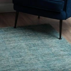Dexter 1 Teal 2 ft. 3 in. x 7 ft. 6 in. Tonal Solid Wool and Viscose Indoor Area Rug Runner by Addison Rugs -TrafficMaster Decor Store teal addison rugs area rugs hddx1te2x8 76 1000