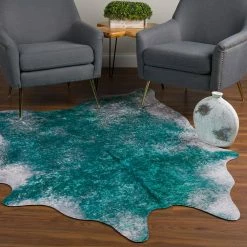 Winston 5 Teal 8 ft. 10 in. x 11 ft. Faux Hyde Area Rug by Addison Rugs 15 Winston 5 Teal 8 ft. 10 in. x 11 ft. Faux Hyde Area Rug by Addison Rugs -TrafficMaster Decor Store teal addison rugs area rugs hdwn5te9x11 31 1000
