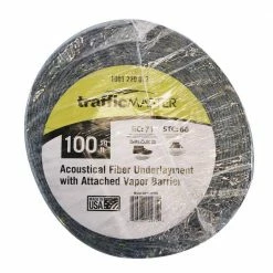 100 sq. ft. 3 ft. x 33.34 ft. x 1/8 in. Acoustical Underlayment with Attached Vapor Barrier for Laminate Flooring by TrafficMaster -TrafficMaster Decor Store trafficmaster underlayment qw100n1hd 1d 1000