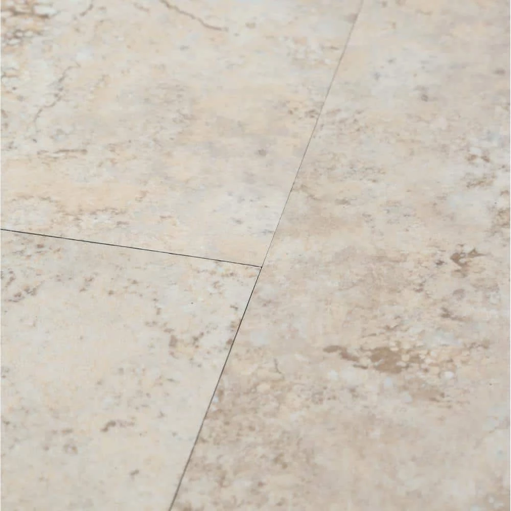 Travertine 12 in. x 12 in. Peel and Stick Vinyl Tile (30 sq. ft. / case) by TrafficMaster 5 Travertine 12 in. x 12 in. Peel and Stick Vinyl Tile (30 sq. ft. / case) by TrafficMaster - Image 3