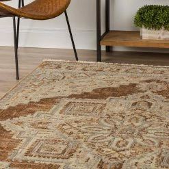 Freya 1 Walnut 7 ft. 6 in. x 9 ft. 8 in. Vintage Medallion Indoor Area Rug by Addison Rugs -TrafficMaster Decor Store walnut addison rugs area rugs hdfr1wa8x10 76 1000