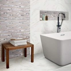 Strata 12 in. x 24 in. Matte Ceramic Stone Look Floor and Wall Tile (16 sq. ft./Case) by TrafficMaster 19 Strata 12 in. x 24 in. Matte Ceramic Stone Look Floor and Wall Tile (16 sq. ft./Case) by TrafficMaster -TrafficMaster Decor Store white trafficmaster ceramic tile nhdstr1224 66 1000