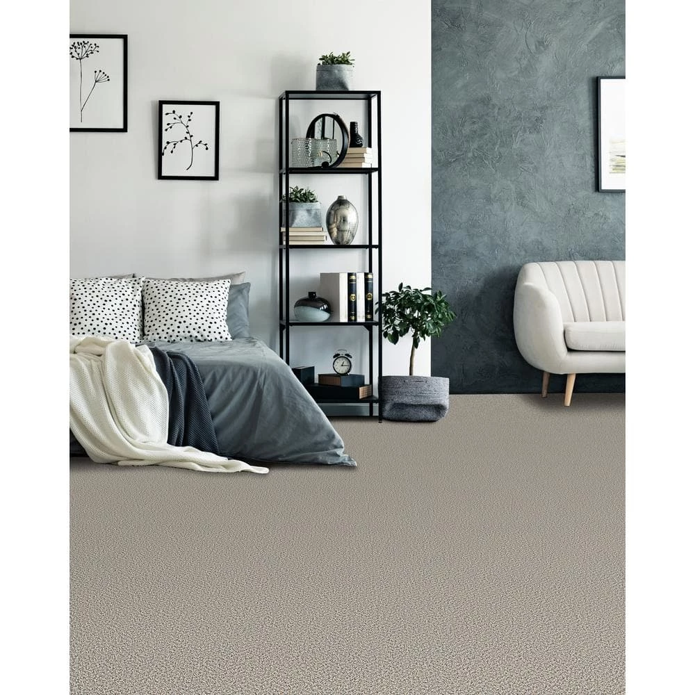 Prancer - Color Woodland Indoor 12 ft. Texture Beige Carpet (1080 sq. ft./Roll) by TrafficMaster 4 Prancer - Color Woodland Indoor 12 ft. Texture Beige Carpet (1080 sq. ft./Roll) by TrafficMaster - Image 2